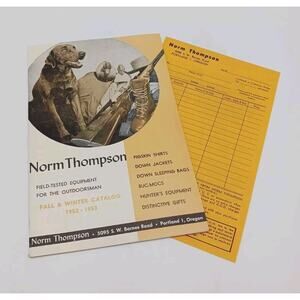1952 53 Norm Thompson Fall & Winter Catalog Hunting Goods Equipment Clothes Vtg